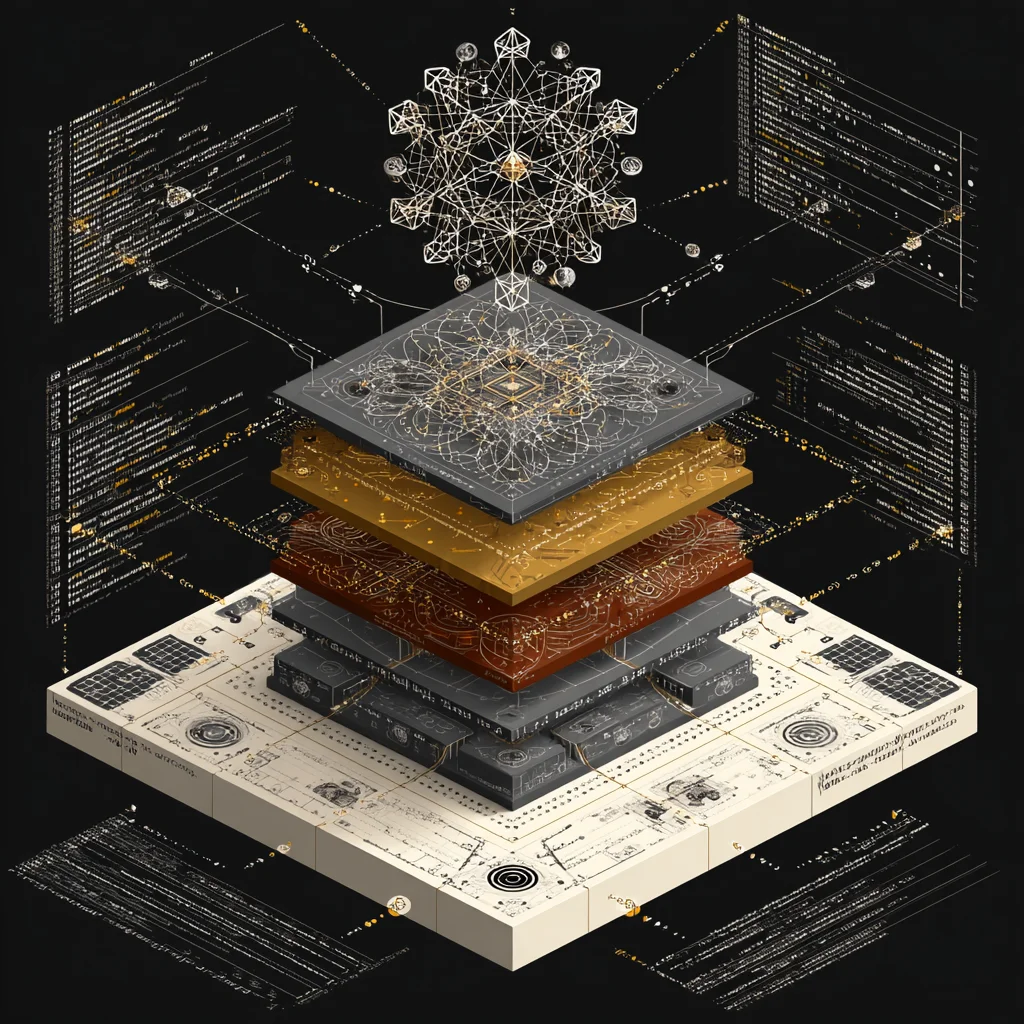 Computer Science 1.0 — the world rendered as layered instructions